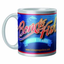 Promo ✔️ Just Fish 11oz Born To Fish Forced To Work Mug 🌟