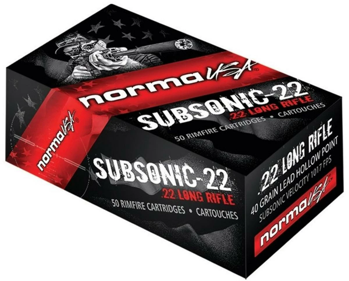 Budget 👏 Norma 22LR SubSonic Hollow Point 40 Grain (50 Box) 🛒 1 Budget 👏 Norma 22LR SubSonic Hollow Point 40 Grain (50 Box) 🛒