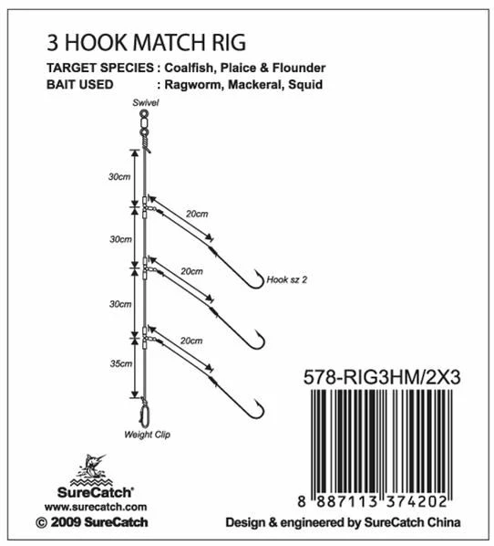 Deals ⭐ Surecatch 3 Hook Match Rig 👍 2 Deals ⭐ Surecatch 3 Hook Match Rig 👍 - Image 2