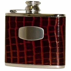 Deals 🔥 Bisley Brown Croc Leather Flask 😍