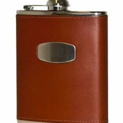Budget 👍 Bisley Brown Leather Flask 🌟