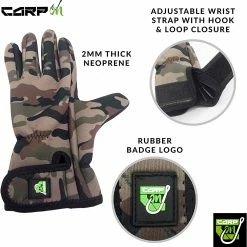 Best Pirce ✔️ Carp On DPM Camo Neoprene FINGERLESS Gloves with anti-slip palm - Large 🎉 -Glasgow Angling Sales carp on dpm camo 2mm neoprene full finger gloves large 3