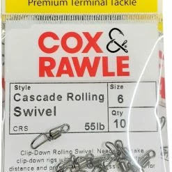 Cheap 🥰 Cox & Rawle Cascade Rolling Swivel Black Nickel Size 6 10pc 55lb 🤩