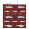 Discount 🛒 Mayfly Art ❄ Christmas Fishes Greetings Card 🔔