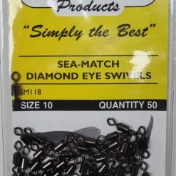 Buy 💯 Sea-Match Diamond Eye Swivels 50pc Size 10 😍