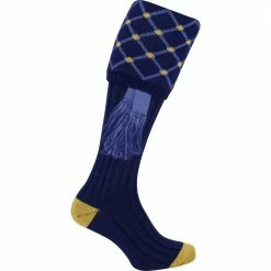 Buy 🧨 Jack Pyke Diamond Shooting 🧦 Socks 🌟 -Glasgow Angling Sales diamond shooting socks navy gold light blue