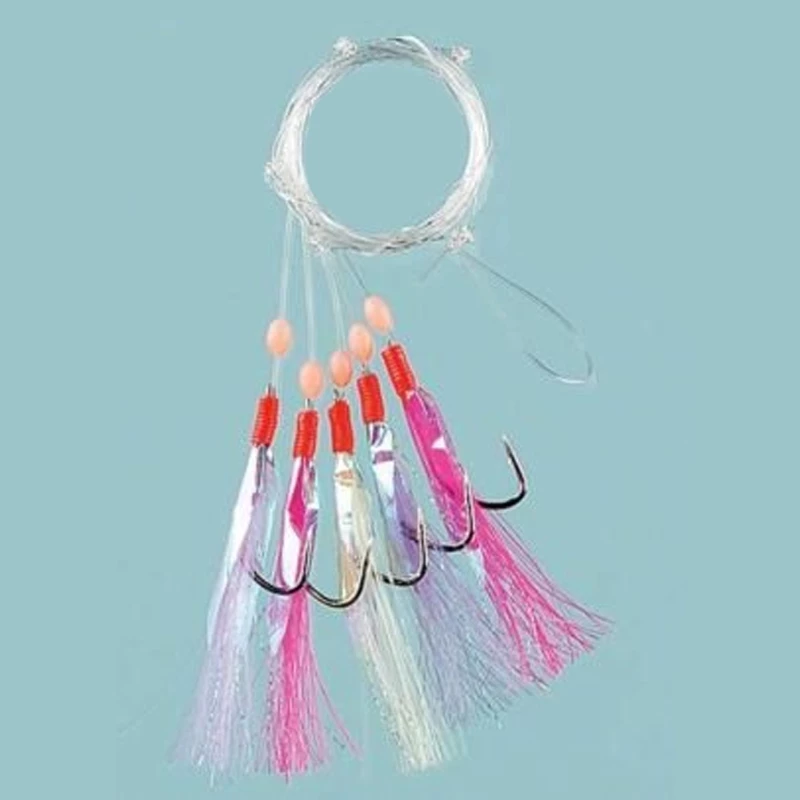 New π Fladen Feather Flash Sea Rig - 5 Hook π― 1 New π Fladen Feather Flash Sea Rig - 5 Hook π―