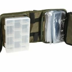 Hot Sale 🛒 Mikado Fishing Bag For Accessories And Sets 🔔 -Glasgow Angling Sales fishing bag for accessories sets fully open