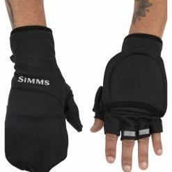 Budget 🧨 Simms Freestone F/O Mitt Black 🛒 -Glasgow Angling Sales freestone f o mitt black alt 3