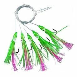 Hot Sale 🧨 Fladen Green Pink Muppet Sea Rig - 5 Hook Size 3/0 😍