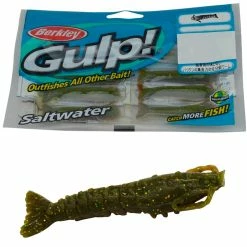 Flash Sale 😀 Berkley Gulp! Saltwater Shrimp 2in Marsh Green 8pc 😍