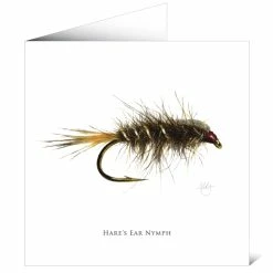 Promo 👍 Mayfly Art Hare's Ear Nymph Greetings Card ⌛