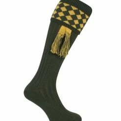 Flash Sale 🤩 Jack Pyke Harlequin Shooting 🧦 Socks Green/Gold ⭐