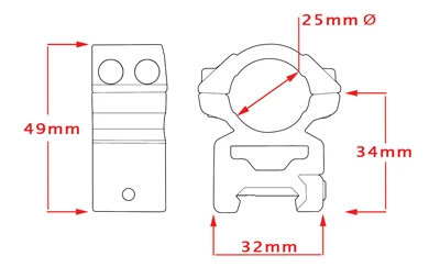 Cheapest 👍 Hawke High 1inch Matchmount Weaver 😀 2 Cheapest 👍 Hawke High 1inch Matchmount Weaver 😀 - Image 2