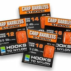 Wholesale 🌟 Preston Innovations Barbless Carp Strong Hooks To Nylon 10pc 🔥