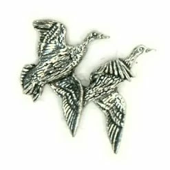 Best Sale 🧨 Just Fish Ducks in flight Pewter Lapel Pin ✔️