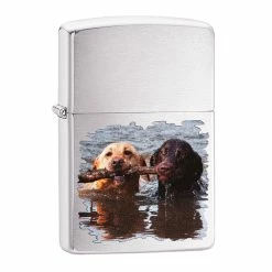 Hot Sale 😉 Zippo Labrador Brushed Chrome Lighter 👍