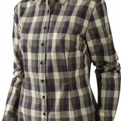 Cheap ✨ Harkila Lara Lady 👕 Shirt 😉 -Glasgow Angling Sales lara lady shirt plum perfect check