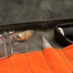 Flash Sale 😉 finn Fly Tying Travel Roll 🤩 -Glasgow Angling Sales leather fly tying travel roll 2