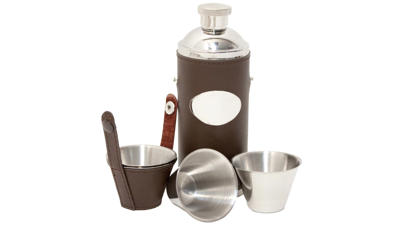 Flash Sale 🤩 David Nickerson Leather Hunters Flask Brown 👍 1 Flash Sale 🤩 David Nickerson Leather Hunters Flask Brown 👍