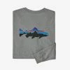 Outlet 🎁 Patagonia M's Long Sleeve Fitz Roy Trout Responsibili-Tee 🌟