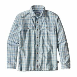 Budget ✨ Patagonia Men's Island Hopper II 👕 Shirt (SP15) 🥰 -Glasgow Angling Sales m s l s island hopper ii shirt amberjack radar blue