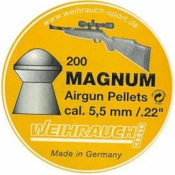 Promo 🔔 Weihrauch Magnum 21.2gr .22 5.51mm 200pc 2364 🌟