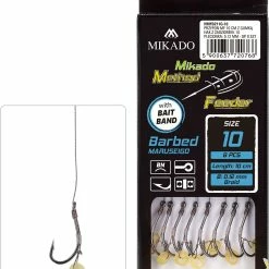 Wholesale 👍 Mikado Method Feeder Rig - With Rubber - Hook With Barb 8 Pcs. 🔔