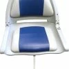 Best Sale 🛒 Waveline Moulded Folding Down Boat Seat Grey/Blue Cushion 🔔