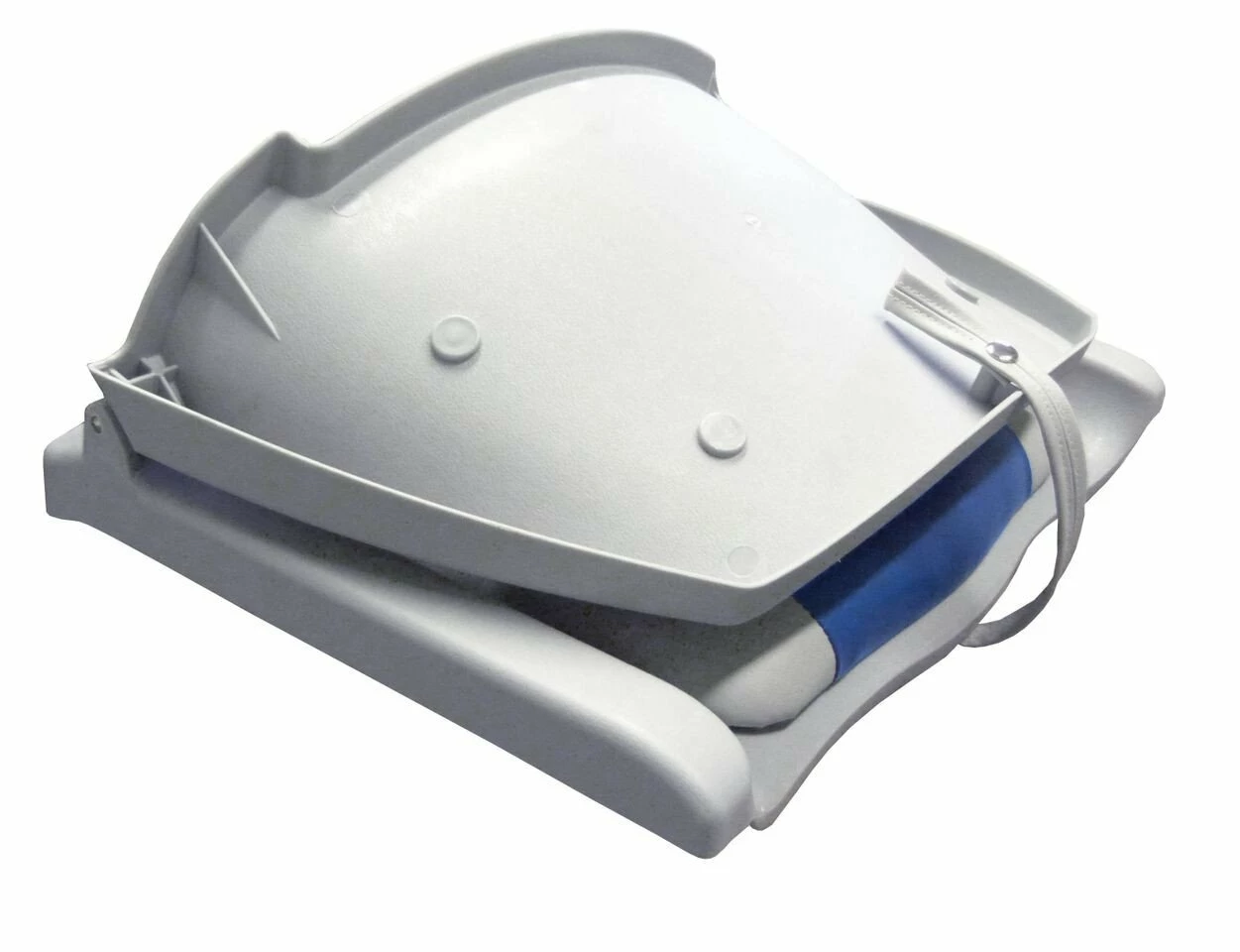 Best Sale 🛒 Waveline Moulded Folding Down Boat Seat Grey/Blue Cushion 🔔 2 Best Sale 🛒 Waveline Moulded Folding Down Boat Seat Grey/Blue Cushion 🔔 - Image 2