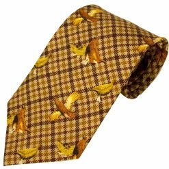 Coupon 🤩 Bisley Brown Grouse Silk Tie 🥰