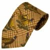 Flash Sale 🔥 Bisley Brown Large Pheasants Silk Tie 😀