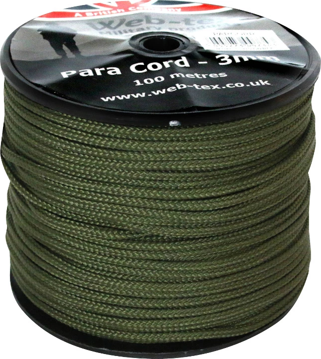 Cheapest π Web-Tex Para Cord On Reel 3mm diameter 100m π 1 Cheapest π Web-Tex Para Cord On Reel 3mm diameter 100m π