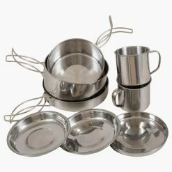 Outlet ✨ Highlander Peak Weekender Stainless Steel Cookware 7pc Set 🛒