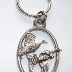 Cheap ✨ Just Fish Pewter Keyring Pair of Ducks 👏