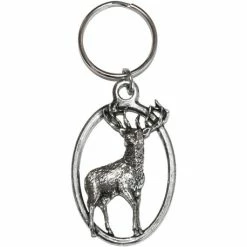 Budget 😉 Just Fish Pewter Keyring Stag ✨