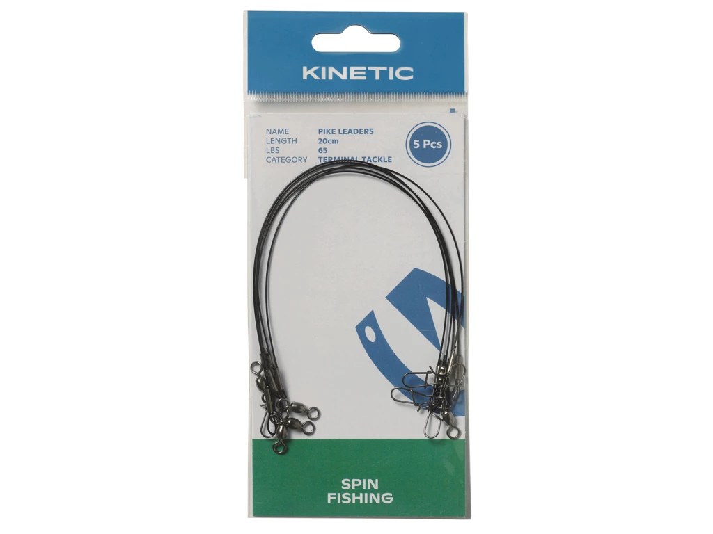 Outlet ๐งจ Kinetic Pike Leaders 65lbs 20cm Black 5pcs ๐ฏ 2 Outlet ๐งจ Kinetic Pike Leaders 65lbs 20cm Black 5pcs ๐ฏ - Image 2