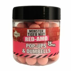 Budget 🥰 Dynamite Baits Red-AMO Fluro Pink Pop-ups & Dumbells 🤩 -Glasgow Angling Sales red amo fluro pink pop ups dumbells 15mm