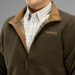 Outlet 🥰 Harkila Sandhem Fleece Pullover 🥰 -Glasgow Angling Sales sandhem fleece pullover willow green a
