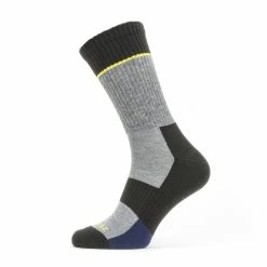 Best Pirce 🧨 Sealskinz Solo QuickDry Mid Length Sock ⌛ -Glasgow Angling Sales solo quickdry mid length socks grey black yellow 17