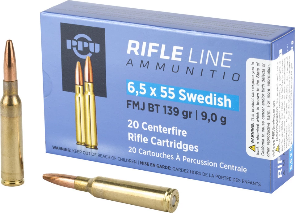 Brand new π PPU 6.5 x 55 Swedish FMJ Boat Tail 139gr (20 Box) π― 1 Brand new π PPU 6.5 x 55 Swedish FMJ Boat Tail 139gr (20 Box) π―