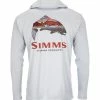 Deals 🎁 Simms Tech Hoody - Artist Series Trout Logo Flame/Sterling 🌟