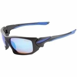 Wholesale 🎁 Fladen UV400 'OCEAN' 👓 Sunglasses Black/Blue with Sports Blue Reflect Mirror Lens ⭐