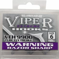 Wholesale 🌟 Lureflash Viper Extreme Tube Treble Hooks 👏