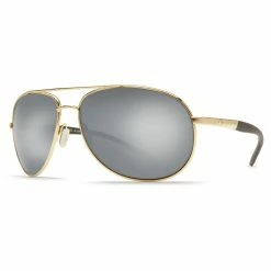 Cheapest 🥰 Costa Del Mar Wingman 👓 Sunglasses 🤩 -Glasgow Angling Sales wingman gold black temple silver lens scaled