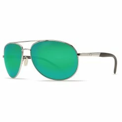 Cheapest 🥰 Costa Del Mar Wingman 👓 Sunglasses 🤩 -Glasgow Angling Sales wingman palladium black temple green lens scaled
