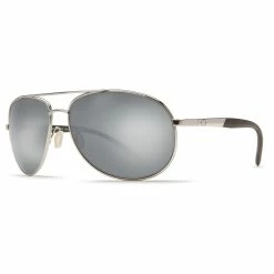 Cheapest 🥰 Costa Del Mar Wingman 👓 Sunglasses 🤩 -Glasgow Angling Sales wingman palladium black temple silver lens scaled