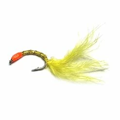 Discount ⭐ Stillwater Wooly Worm Yellow/Orange Size 12 - 1 Dozen ✔️